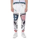 American Skull With Sunglasses Print Scuba Joggers