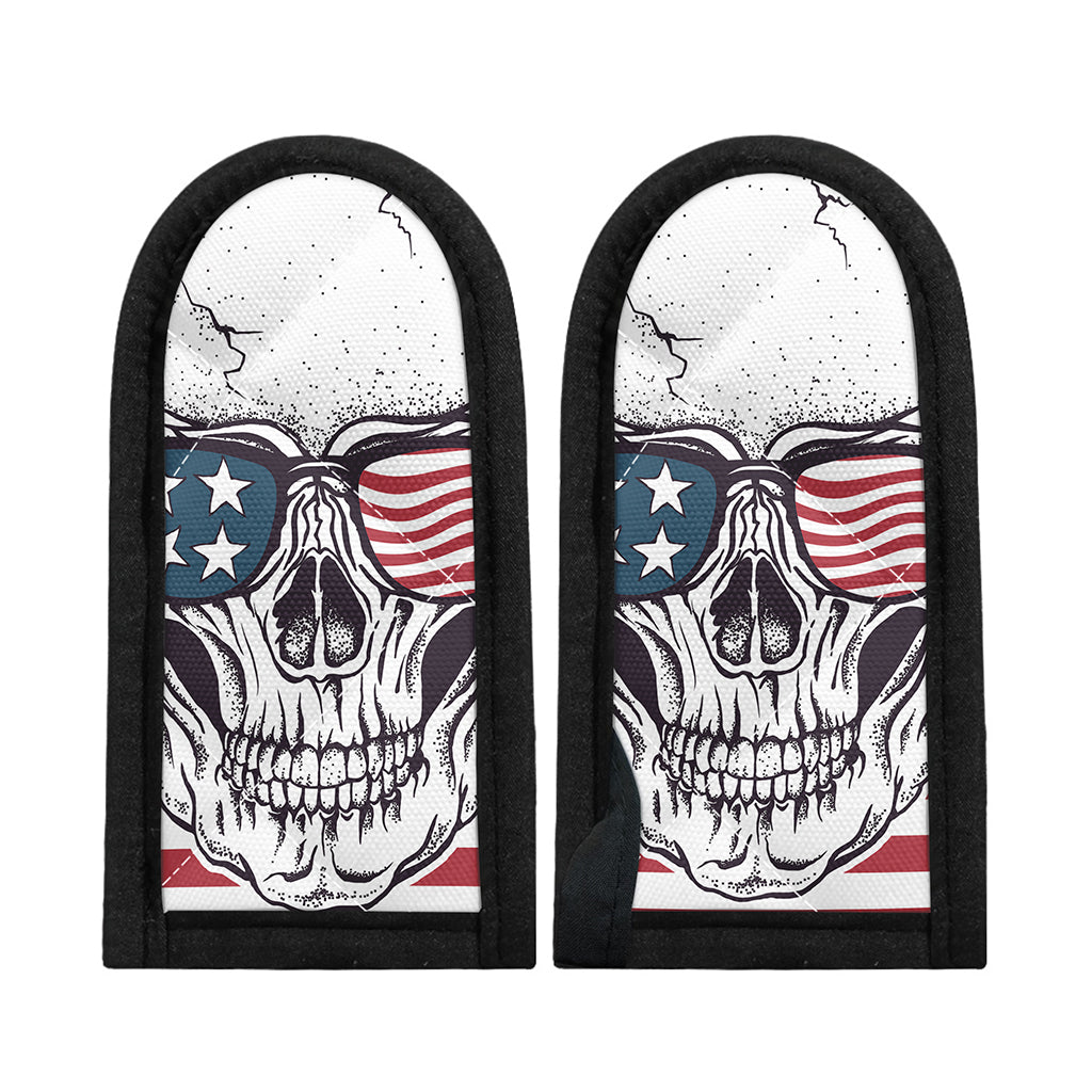 American Skull With Sunglasses Print Skillet Handle Cover