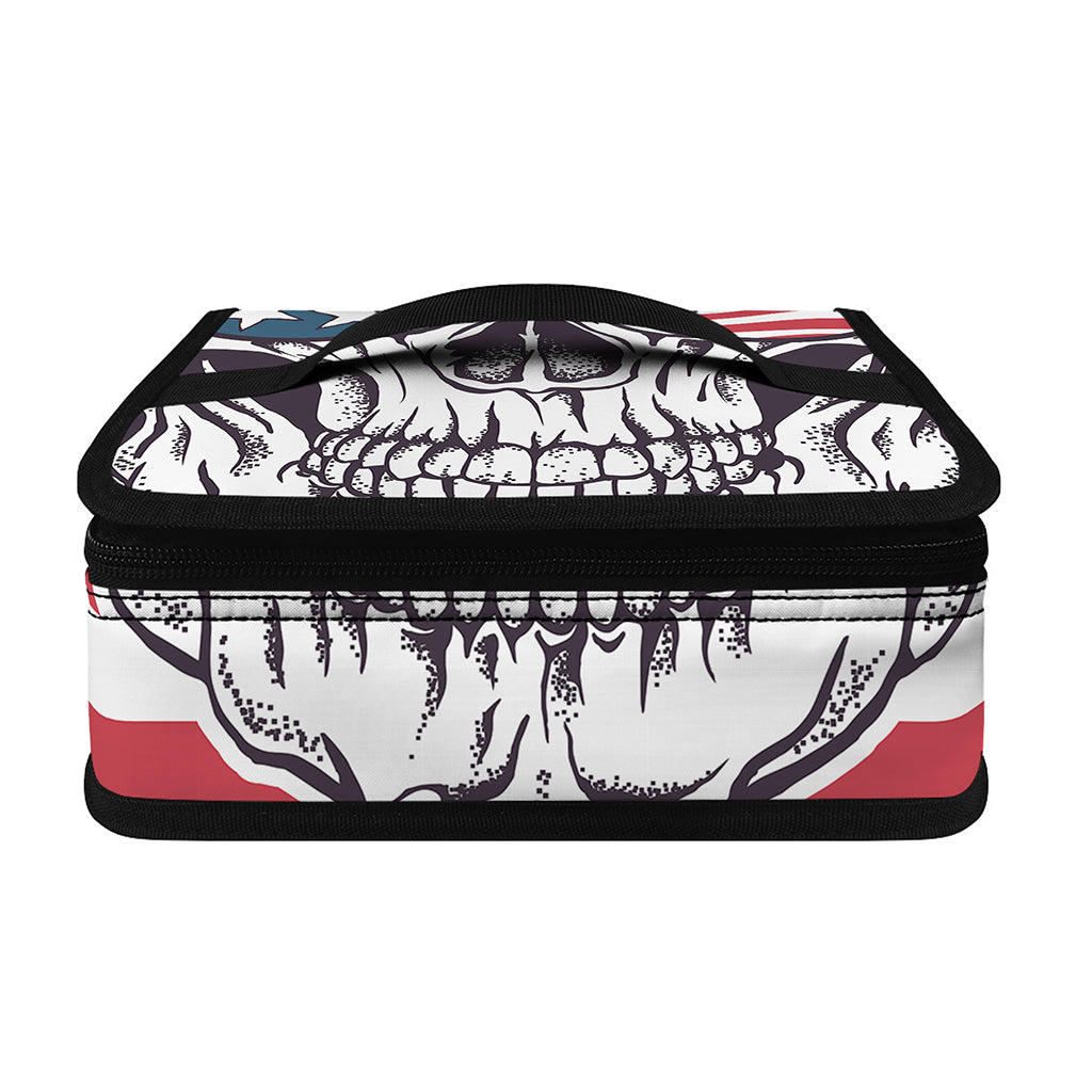 American Skull With Sunglasses Print Small Lunch Bag