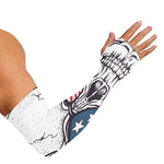 American Skull With Sunglasses Print Sun Protection Arm Sleeves