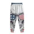 American Skull With Sunglasses Print Sweatpants