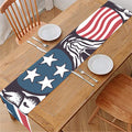 American Skull With Sunglasses Print Table Runner