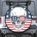 American Skull With Sunglasses Print Tire Cover
