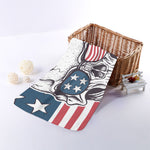 American Skull With Sunglasses Print Towel