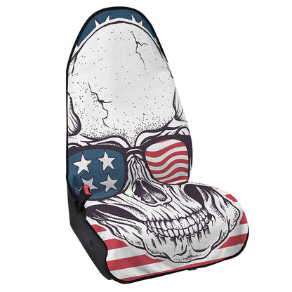 American Skull With Sunglasses Print Waterproof Car Seat Cover