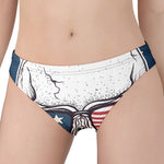 American Skull With Sunglasses Print Women's Panties