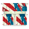 American Statue of Liberty Print 3 Piece Kitchen Curtains