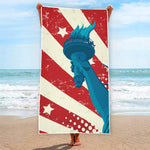 American Statue of Liberty Print Beach Towel