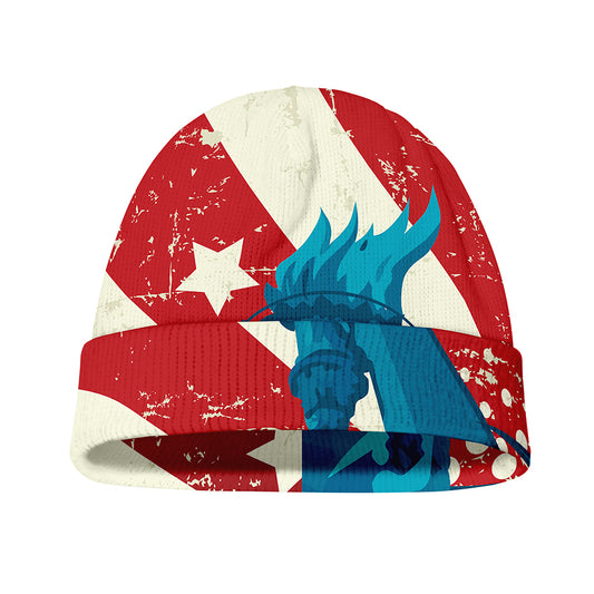 American Statue of Liberty Print Beanie