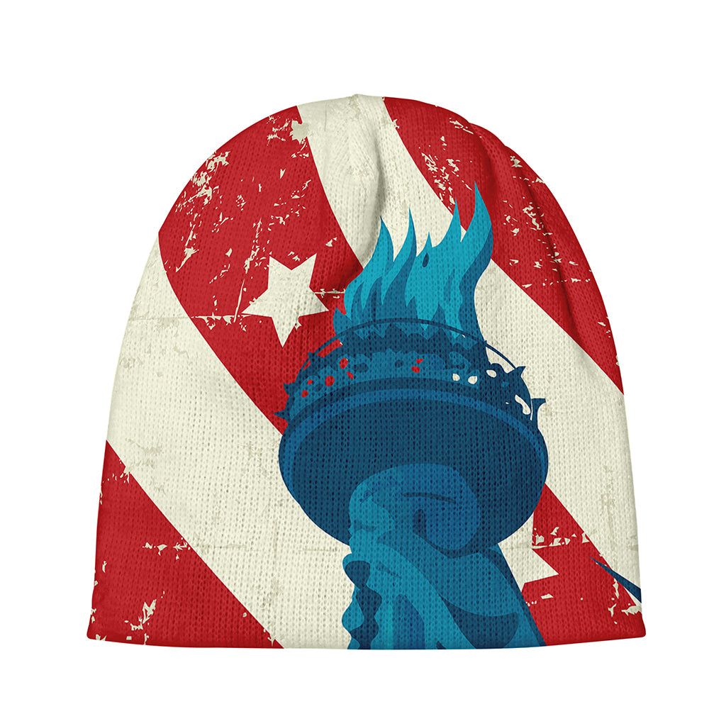 American Statue of Liberty Print Beanie