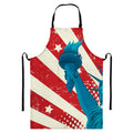 American Statue of Liberty Print Bib Apron With Pocket