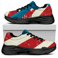 American Statue of Liberty Print Black Chunky Shoes