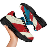 American Statue of Liberty Print Black Chunky Shoes