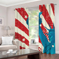 American Statue of Liberty Print Dimout Grommet Curtains