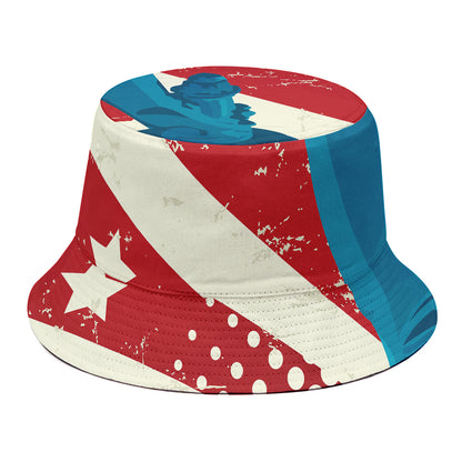 American Statue of Liberty Print Bucket Hat