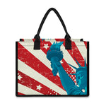 American Statue of Liberty Print Canvas Tote Bag