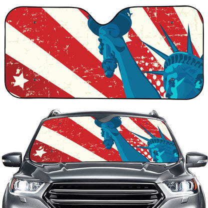 American Statue of Liberty Print Car Windshield Sun Shade
