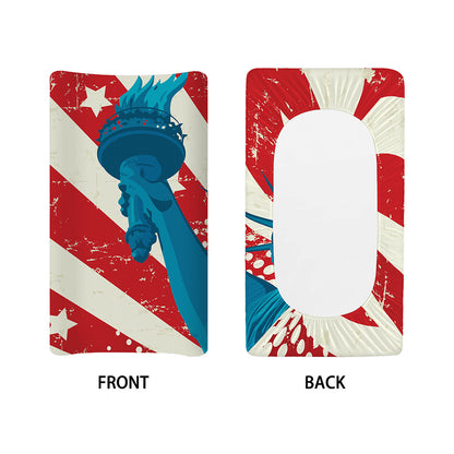 American Statue of Liberty Print Changing Pad Cover