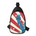 American Statue of Liberty Print Chest Bag