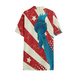 American Statue of Liberty Print Cotton Hawaiian Shirt