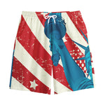 American Statue of Liberty Print Cotton Shorts