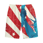 American Statue of Liberty Print Cotton Shorts