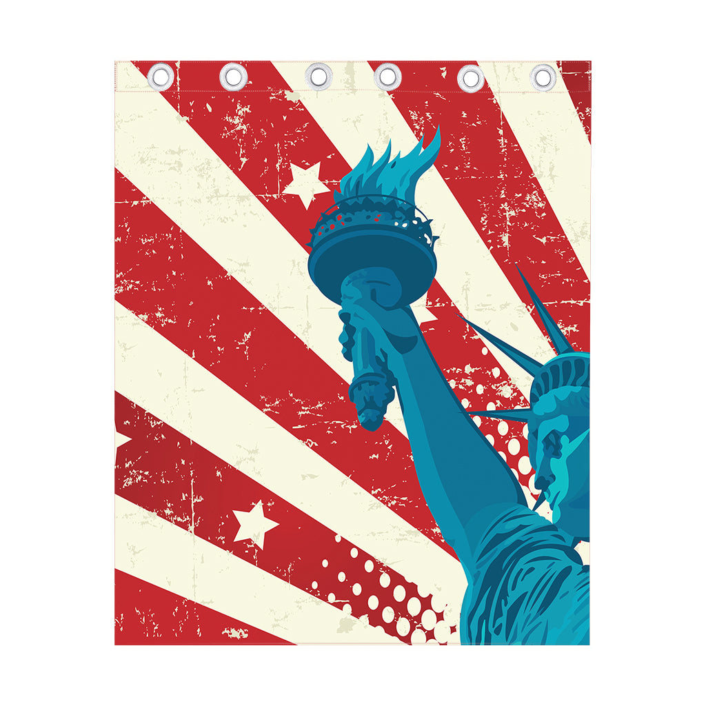 American Statue of Liberty Print Curtain