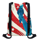 American Statue of Liberty Print Drawstring Backpack