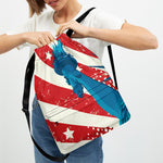 American Statue of Liberty Print Drawstring Backpack