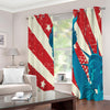 American Statue of Liberty Print Extra Wide Grommet Curtains