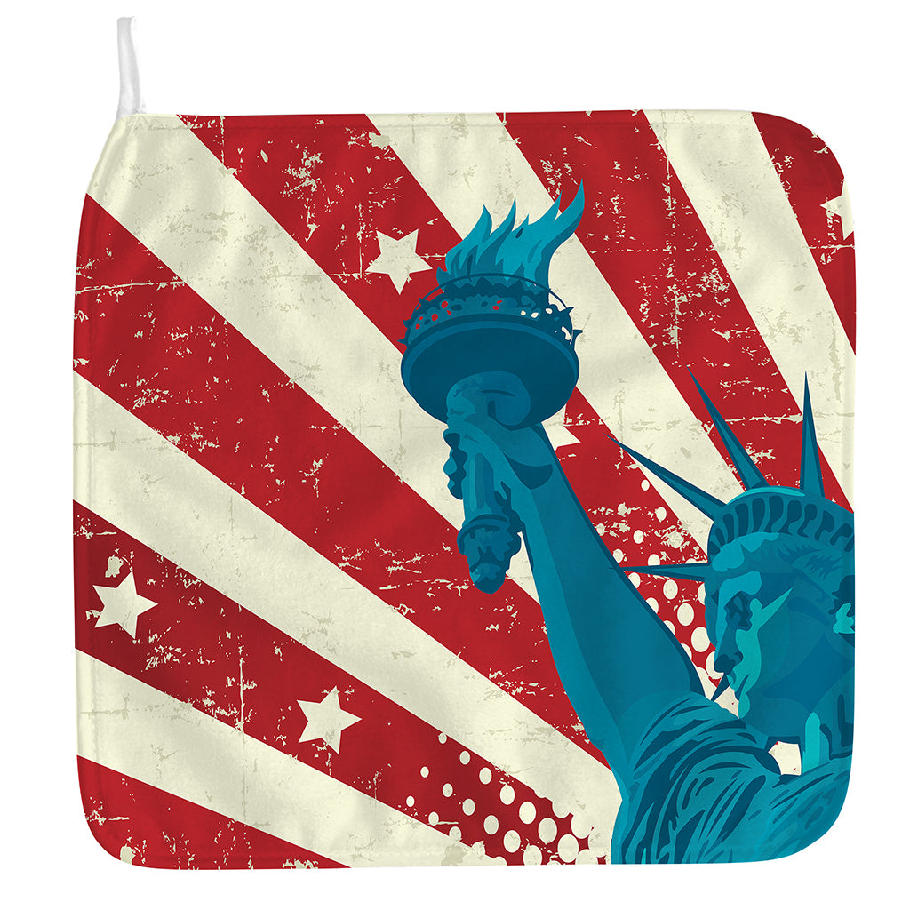 American Statue of Liberty Print Hand Towel