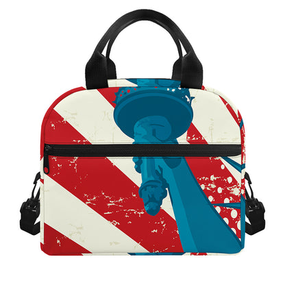 American Statue of Liberty Print Insulated Lunch Bag