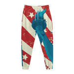 American Statue of Liberty Print Jogger Pants