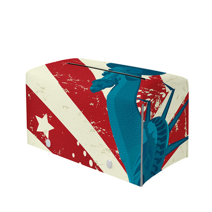 American Statue of Liberty Print Leather Tissue Box Cover