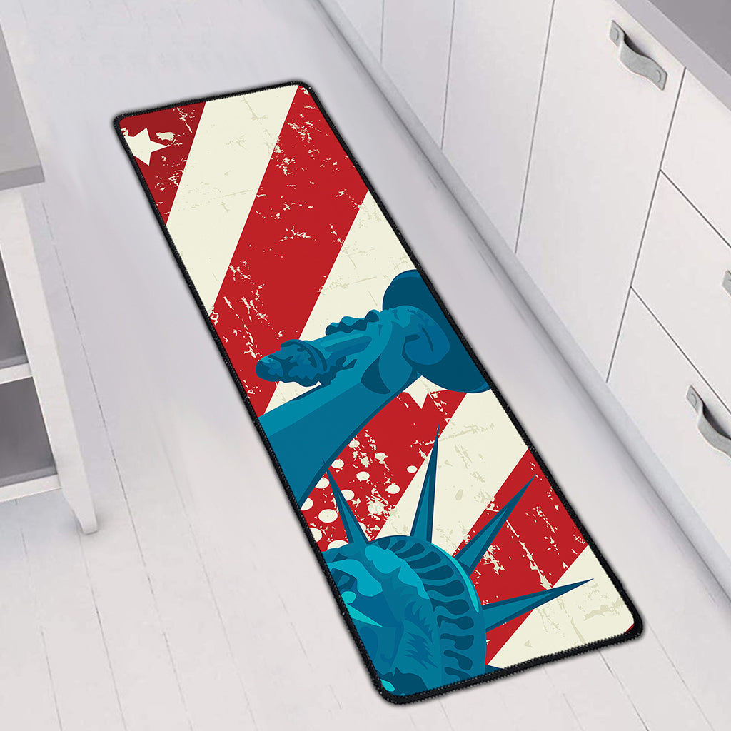 American Statue of Liberty Print Long Kitchen Mat