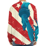 American Statue of Liberty Print Long Sleeve Baseball Jersey