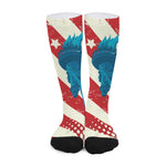American Statue of Liberty Print Long Socks