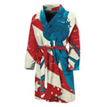 American Statue of Liberty Print Men's Bathrobe