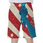 American Statue of Liberty Print Men's Beach Shorts