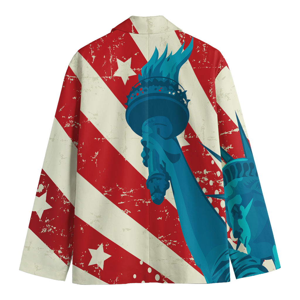 American Statue of Liberty Print Men's Cotton Blazer