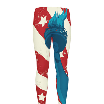 American Statue of Liberty Print Men's leggings