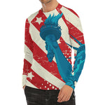 American Statue of Liberty Print Men's Long Sleeve Rash Guard