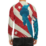 American Statue of Liberty Print Men's Long Sleeve Rash Guard