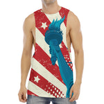 American Statue of Liberty Print Men's Muscle Tank Top