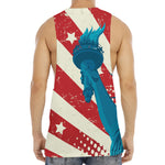 American Statue of Liberty Print Men's Muscle Tank Top