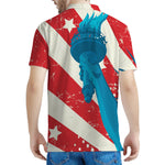 American Statue of Liberty Print Men's Polo Shirt