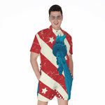 American Statue of Liberty Print Men's Rompers