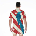 American Statue of Liberty Print Men's Rompers