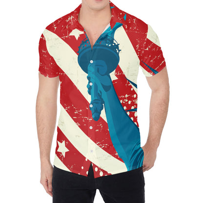 American Statue of Liberty Print Men's Shirt