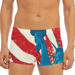 American Statue of Liberty Print Men's Short Boxer Briefs